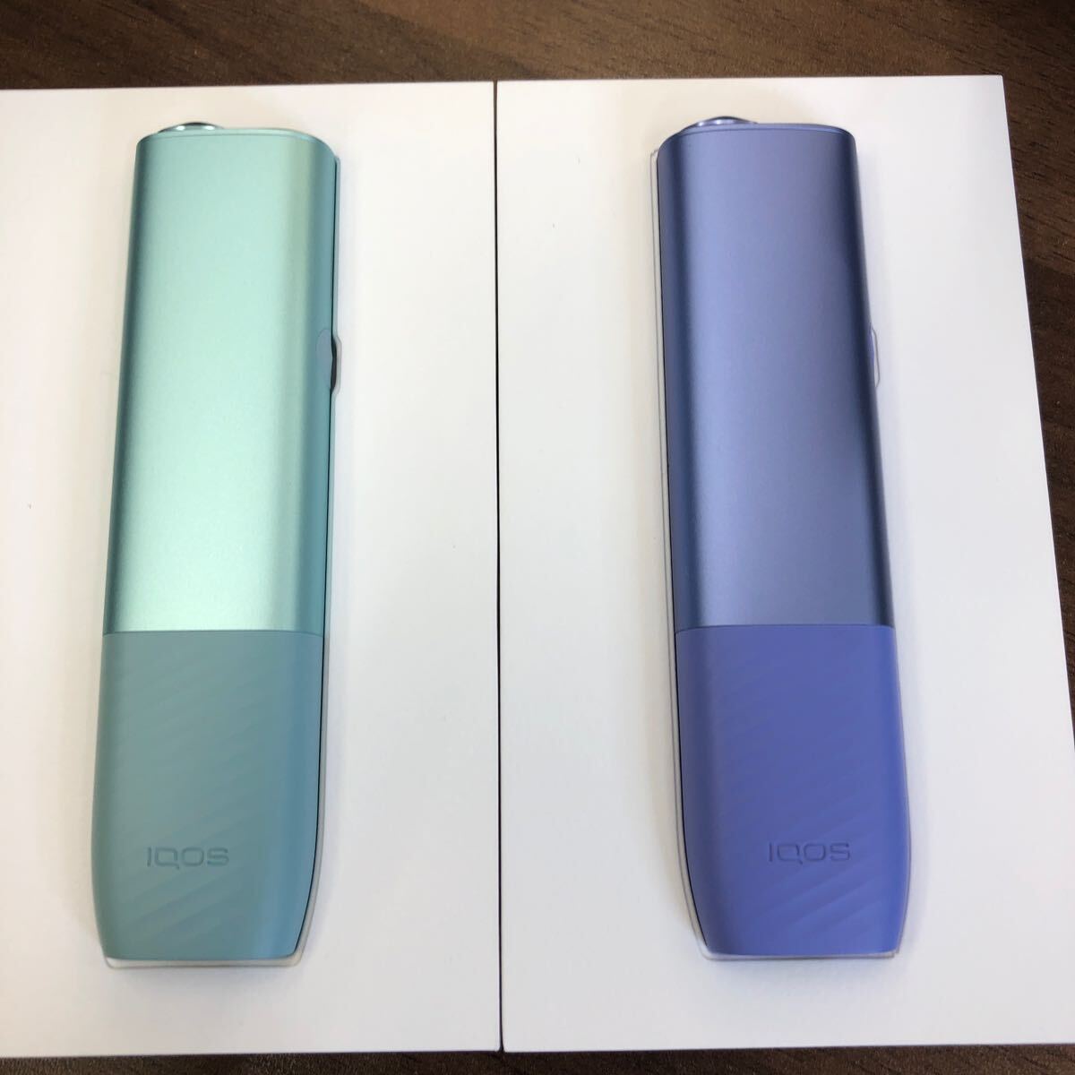 【美品】新型 アイコス イルマi アイ one IQOS ILUMA i ブリーズブルー/デジタルバイオレット 美品 本体　2点セット◆No6380_画像3