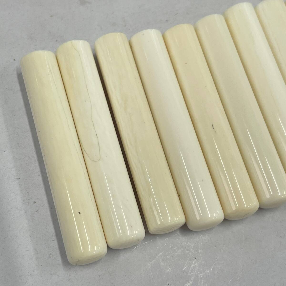  not yet carving stamp material 10.5mm 10ps.@ set sale crack * dirt equipped cow angle material etc. ivory manner [ZB-01]