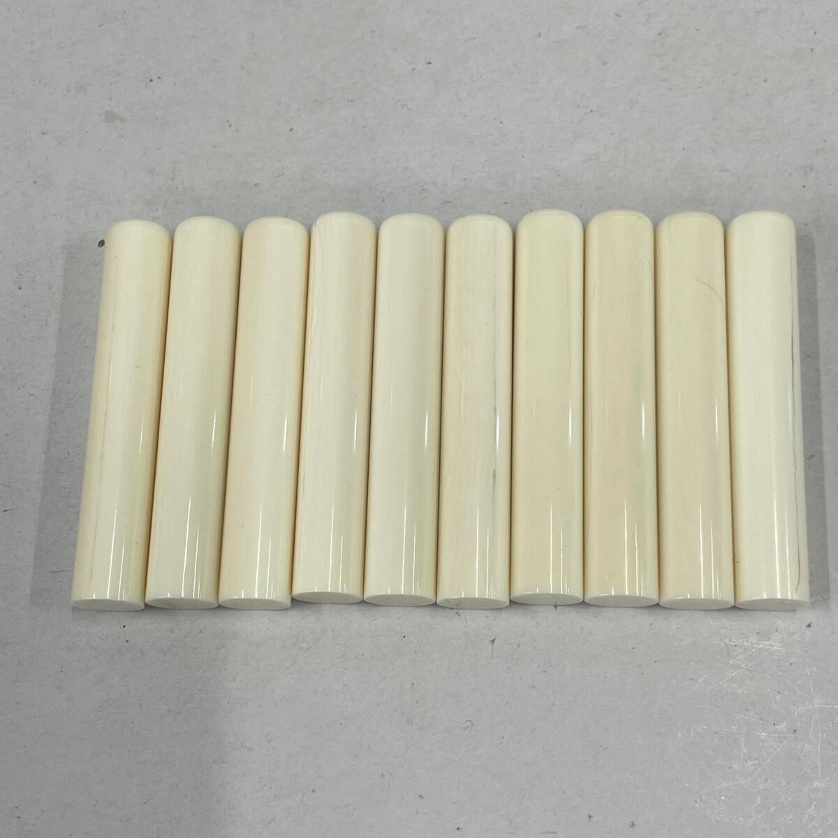  not yet carving stamp material 10.5mm 10ps.@ set sale crack * dirt equipped cow angle material etc. ivory manner [ZB-02]