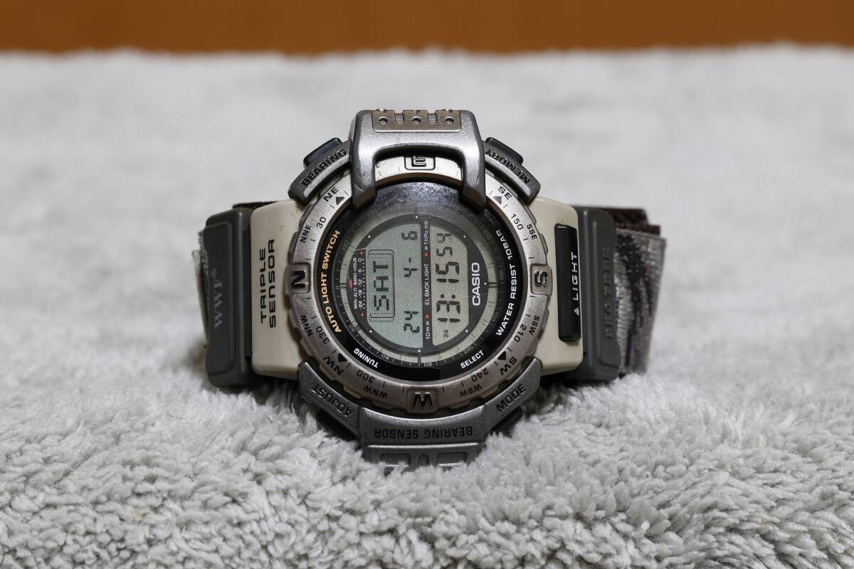 CASIO カシオ PRO TREK プロトレック PRT-40WWJ ＷＷＦ  カバ 動作問題なし 中古品の画像3