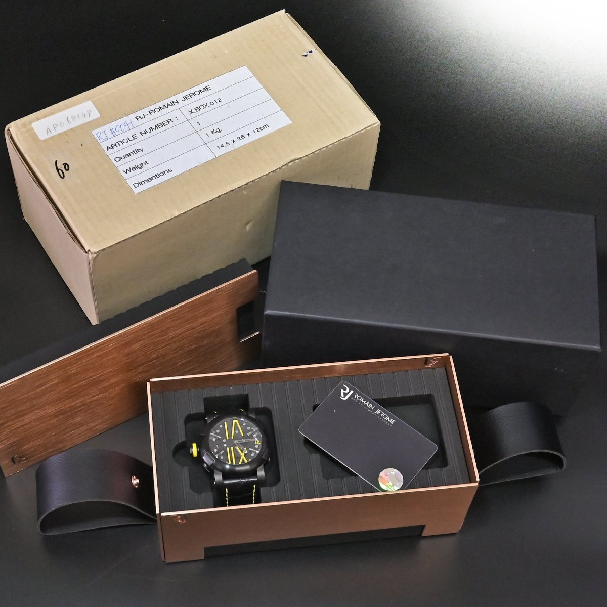 本物 極上同 ロマンジェローム RJ.T.AU.SP.005 タイタニックDNA スチームパンク メンズウォッチ 紳士自動巻腕時計 箱 ギャラ ROMAIN JEROMEの画像9