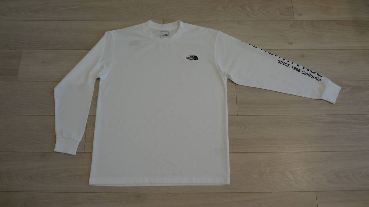 超美品 THE NORTH FACE /ザ・ノースフェイス L/S MESSAGE LOGO TEE ホワイト サイズM(日本正規品) レターパック370対応_画像4