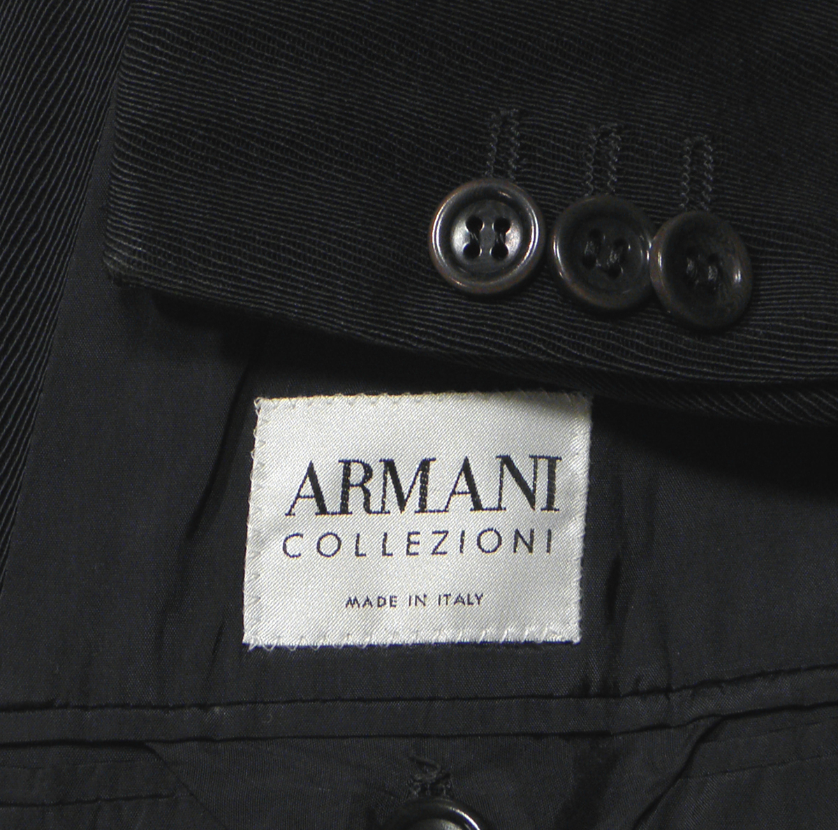 ARMANIアルマーニ最高級シングルスーツ54【美品】微光沢 ダークシャドー正規COLLEZIONI コレクションの画像5