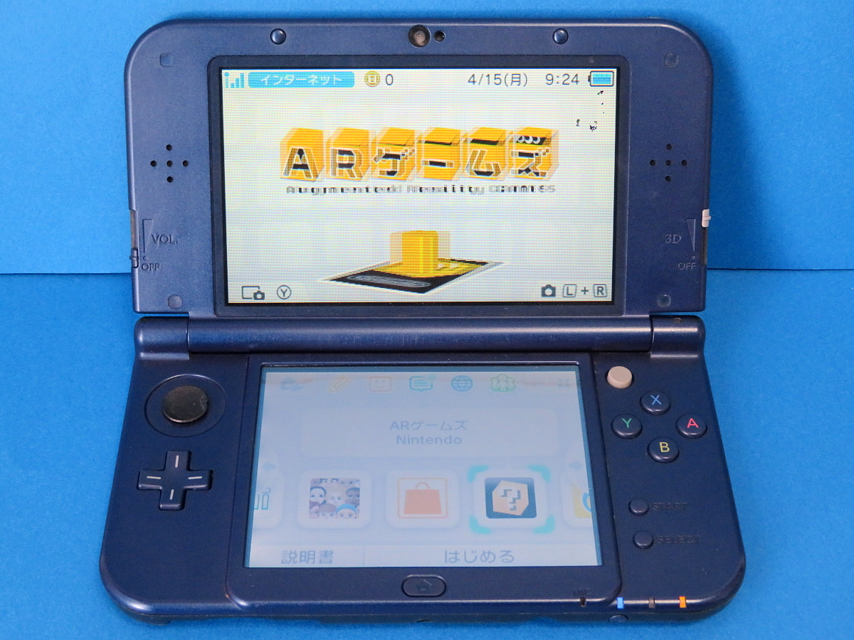 new NINTENDO 3DSLL メタリックブルー RED-001 任天堂 ジャンク_画像2