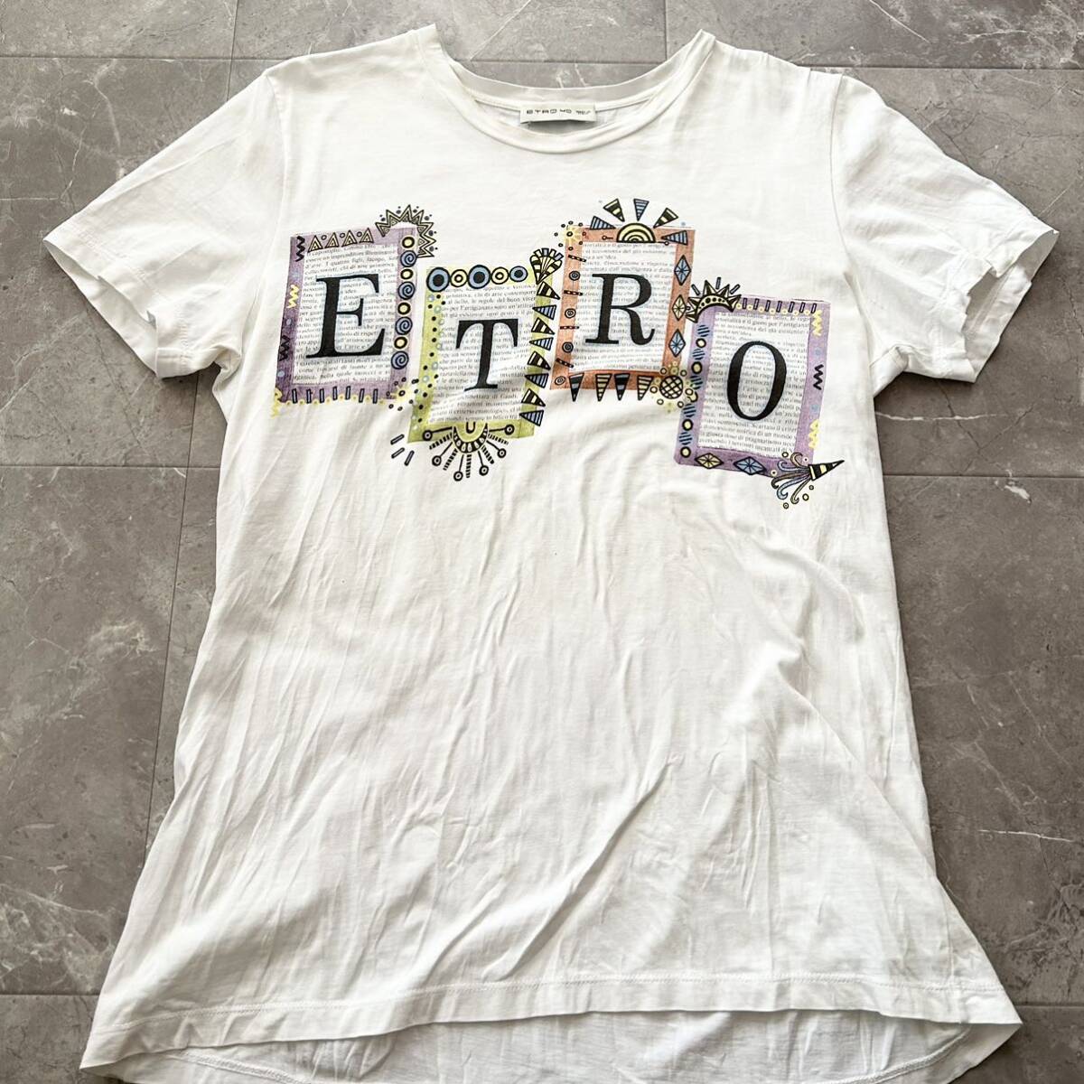 ETRO エトロ Tシャツ 半袖Tシャツ 白 ホワイト 40 2枚セット_画像2