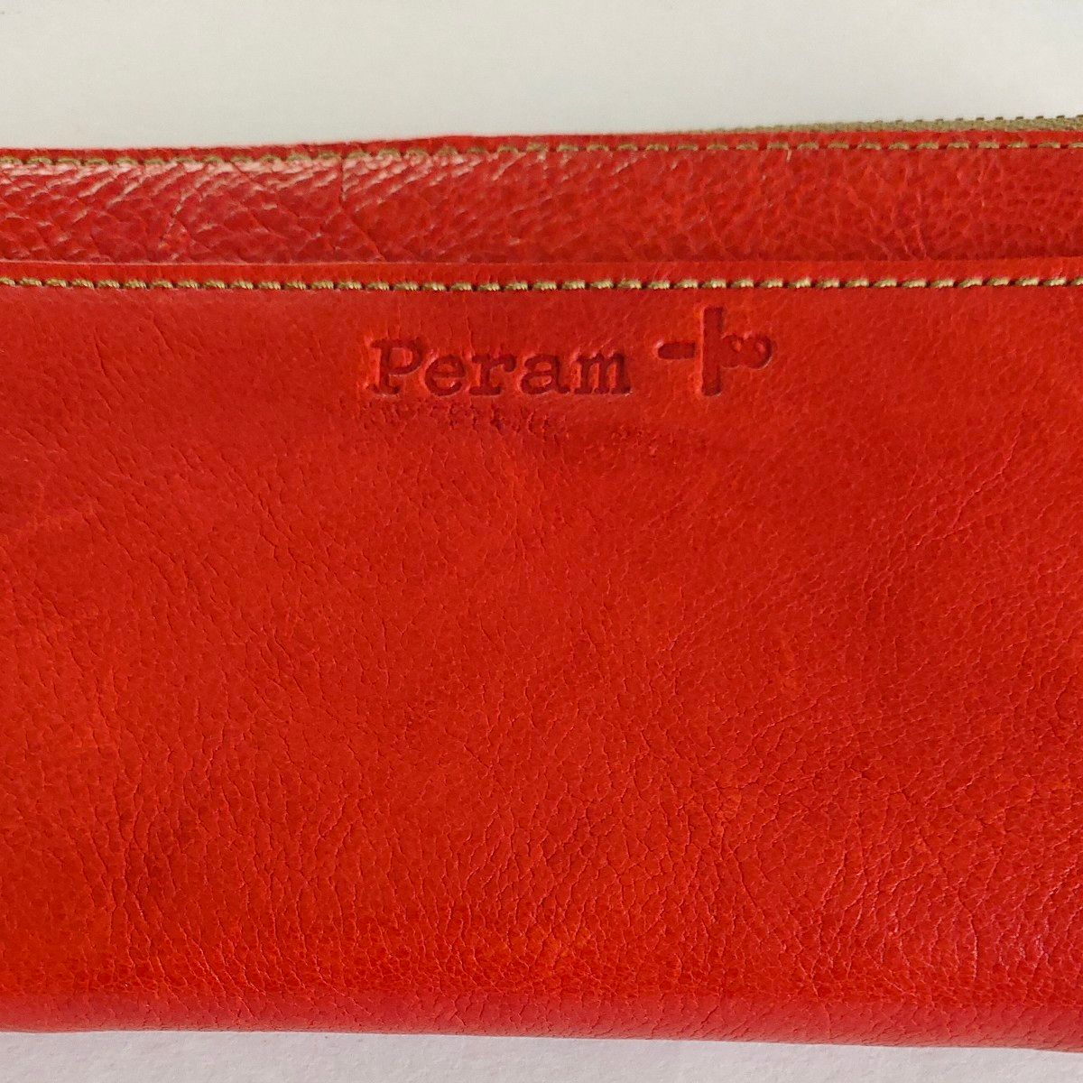 未使用品 peram ペラム 財布 サイフ レザー  L字ファスナー レザーウォレット