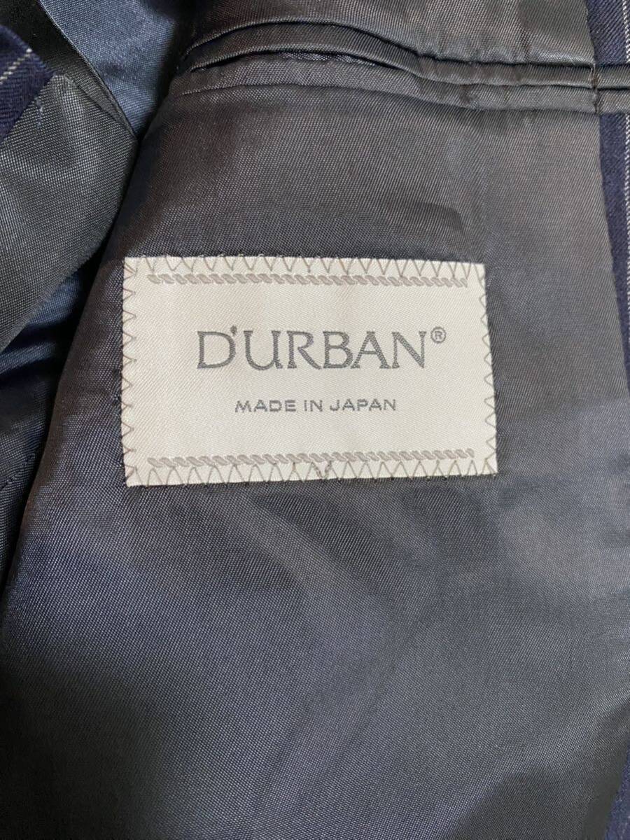DURBAN ダーバン スリーピース スーツ ビジネス ネイビー 日本製 シルク セットアップ ストライプ 結婚式_画像6