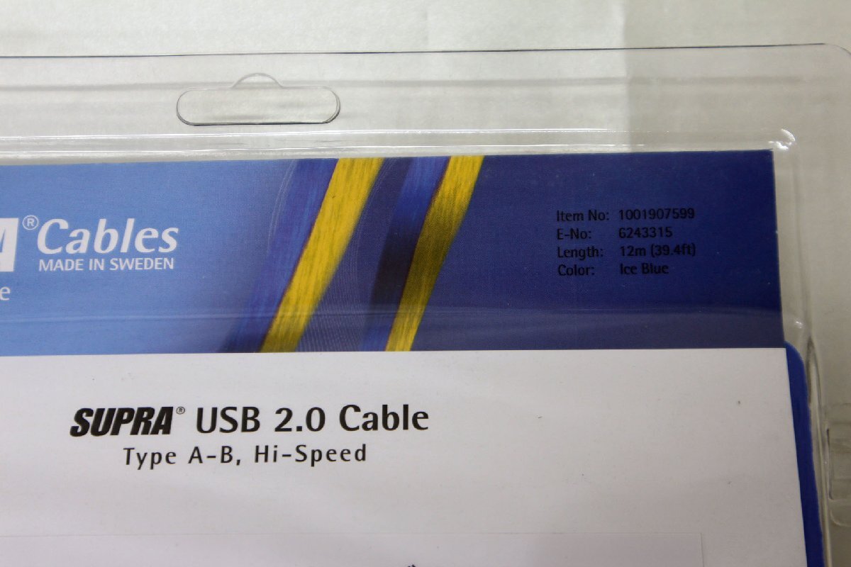 □未使用品□※カビあり　SUPRA　USBケーブル　USB 2.0 Type A-B　Hi-Speed Certified　12m （11424012501583WY）_画像3