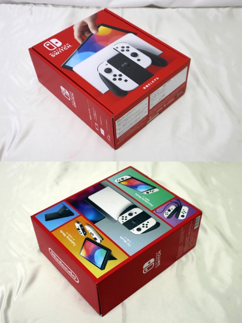 □未使用品□Nintendo　Nintendo Switch　有機ELモデル　HEG-S-KAAAA　Joy-Con(L)/(R) ホワイト（11124040405316WY）_※キズ・スレ・汚れあり