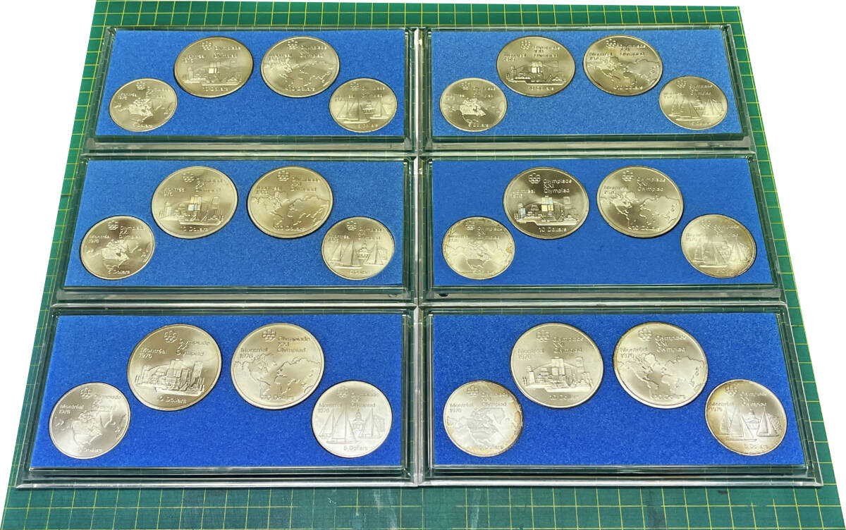 [銀貨]　第21回（1976年）モントリオールオリンピック　記念銀貨　４枚入りを６セット_画像3