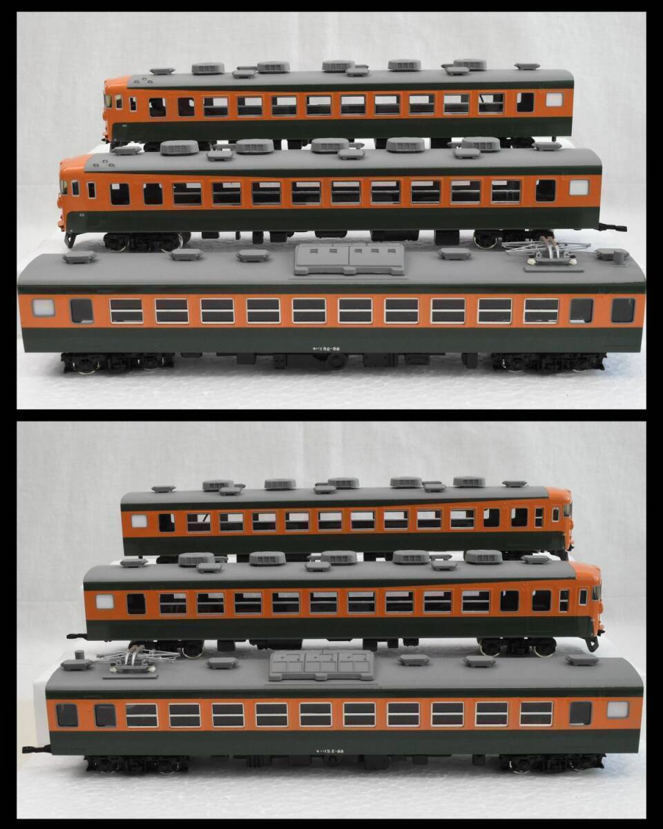 T5A030 エンドウ ENDO 153系 国鉄シリーズ 10両 緑 オレンジの画像3