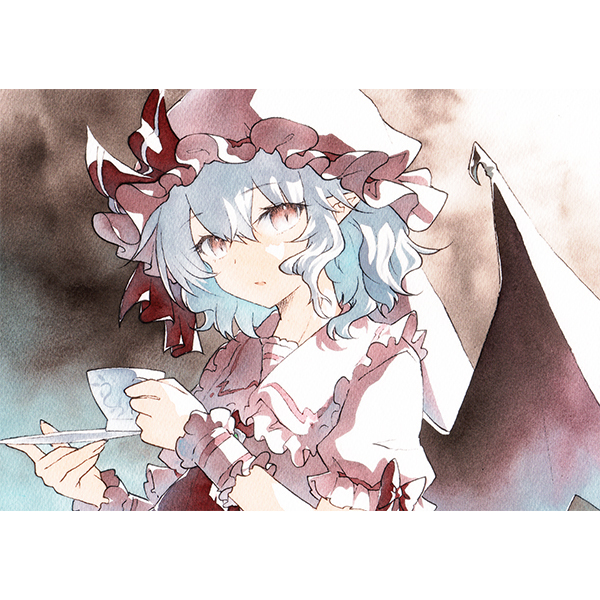 【Rinka】 レミリア・スカーレット 同人手描きイラスト 東方Project A4の画像2