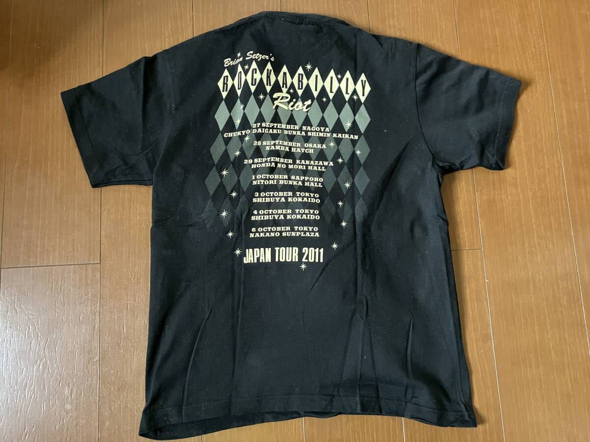 ２０１１年 ブライアンセッツァー Brian Setzer ストレイキャッツ STRAYCATS Tシャツ ロカビリー 