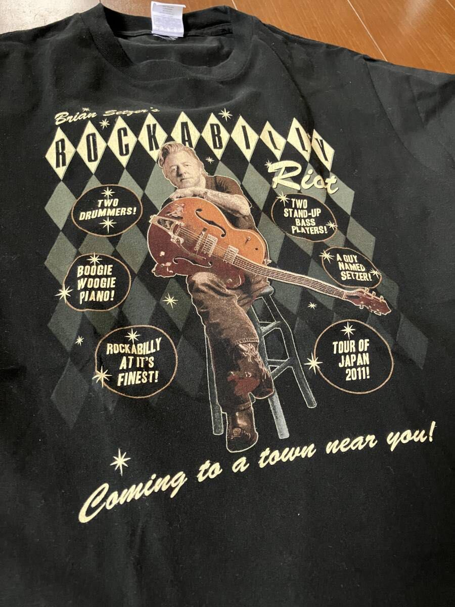 ２０１１年 ブライアンセッツァー Brian Setzer ストレイキャッツ STRAYCATS Tシャツ ロカビリー 