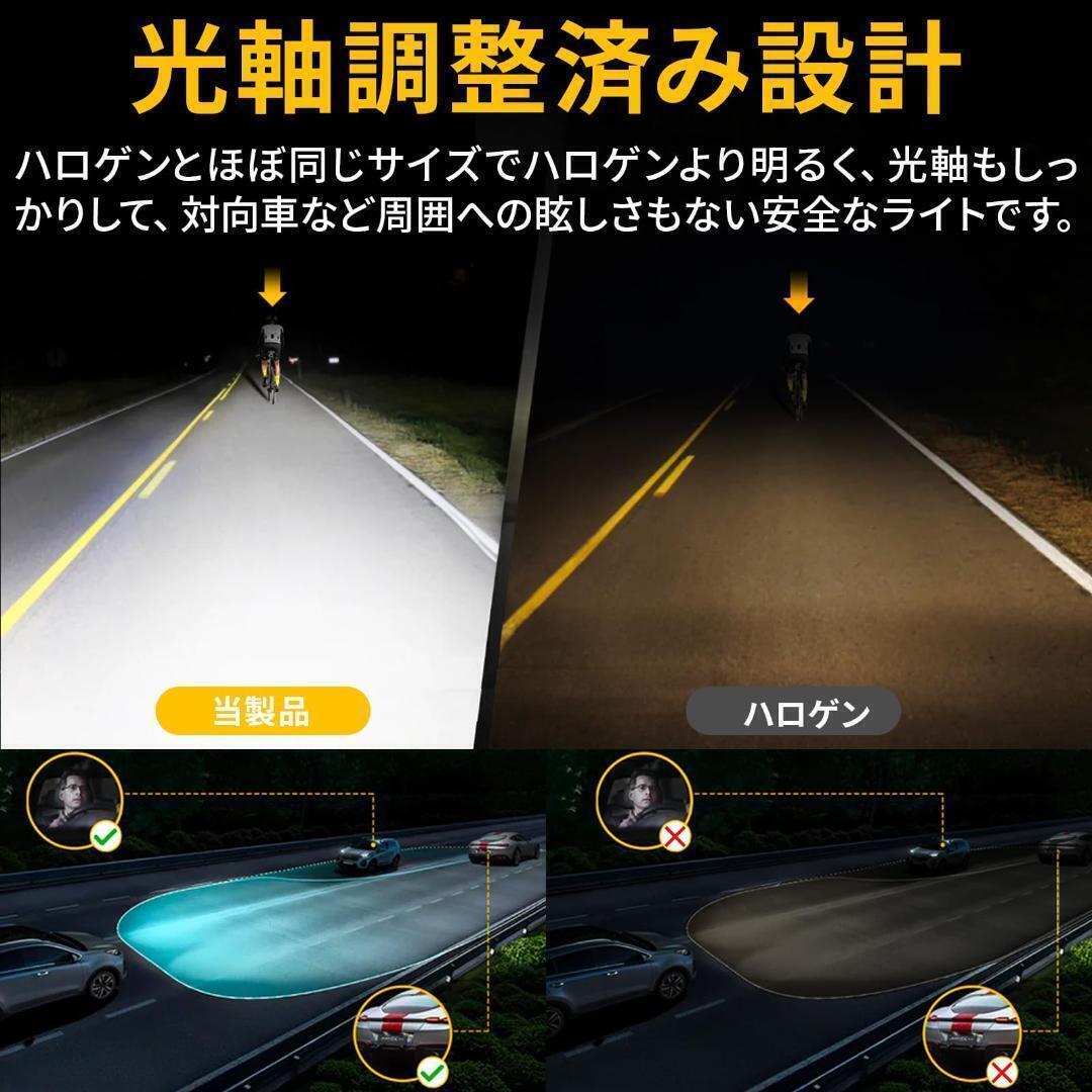 H11 H8 H9 H16 LED ヘッドライト バルブ 高輝度 6000K ホワイト 24000LM 車検対応 IP65防水等級 取付簡単 12V 24V車対応 2個_画像5