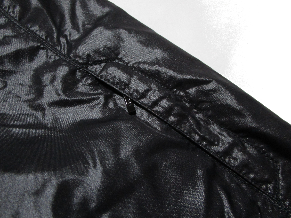 【リプレイ】 バンドカラー ナイロンジップジャケット ブラック サイズL ライダースデザイン REPLAYの画像5