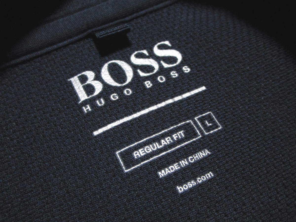 【ヒューゴ・ボス】 ストレッチピケ　トラックジャケット　ネイビー　サイズL　フルジップジャージ　BOSS HUGO BOSS_画像6