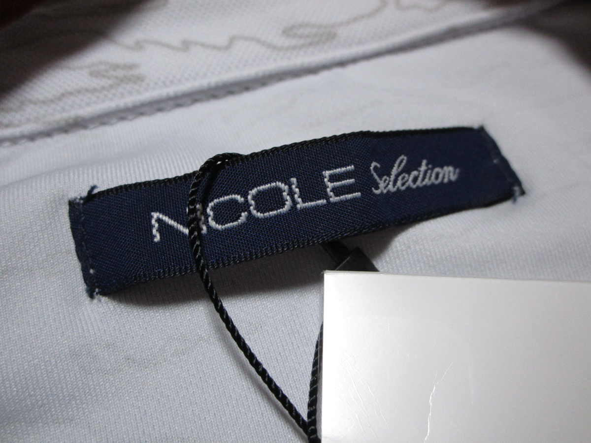 新品 【ニコル ゴルフ】 吸汗速乾 半袖ポロシャツ カモフラ ホワイト サイズ50 (XL) NICOLE Selection GOLF LINEの画像6