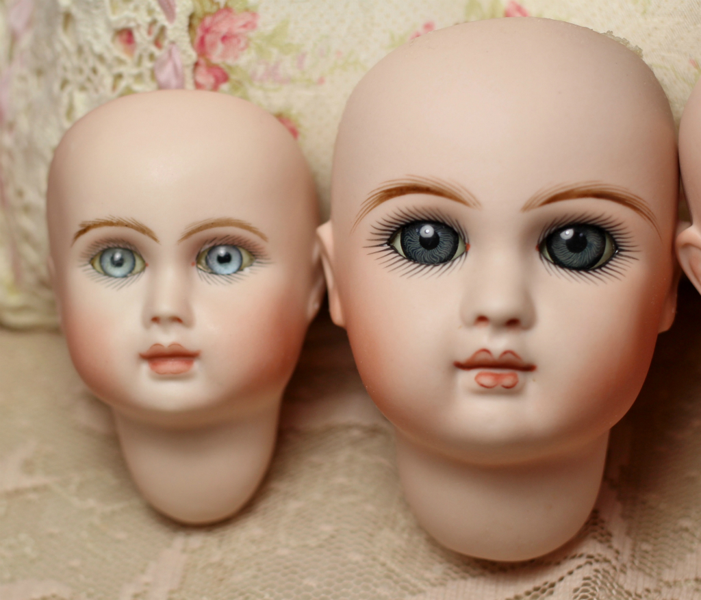  stock disposal bisque doll head 3 point jumo-? baby's bib na-? author sama /SD work doll parts work of art literary creation te sun reference goods teaching material yellowtail . liking .