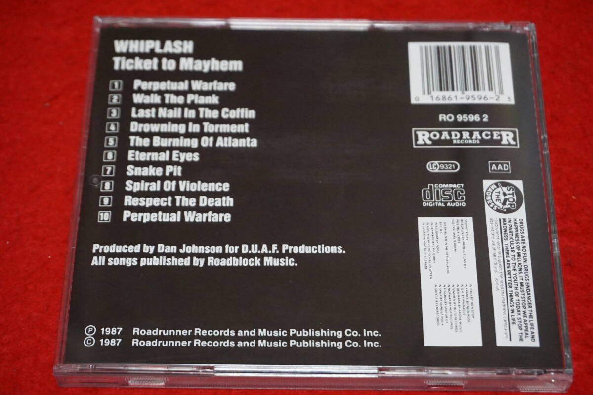 WHIPLASH / Ticket To Mayhem スラッシュ・メタル '87年作 ウィプラッシュの画像4