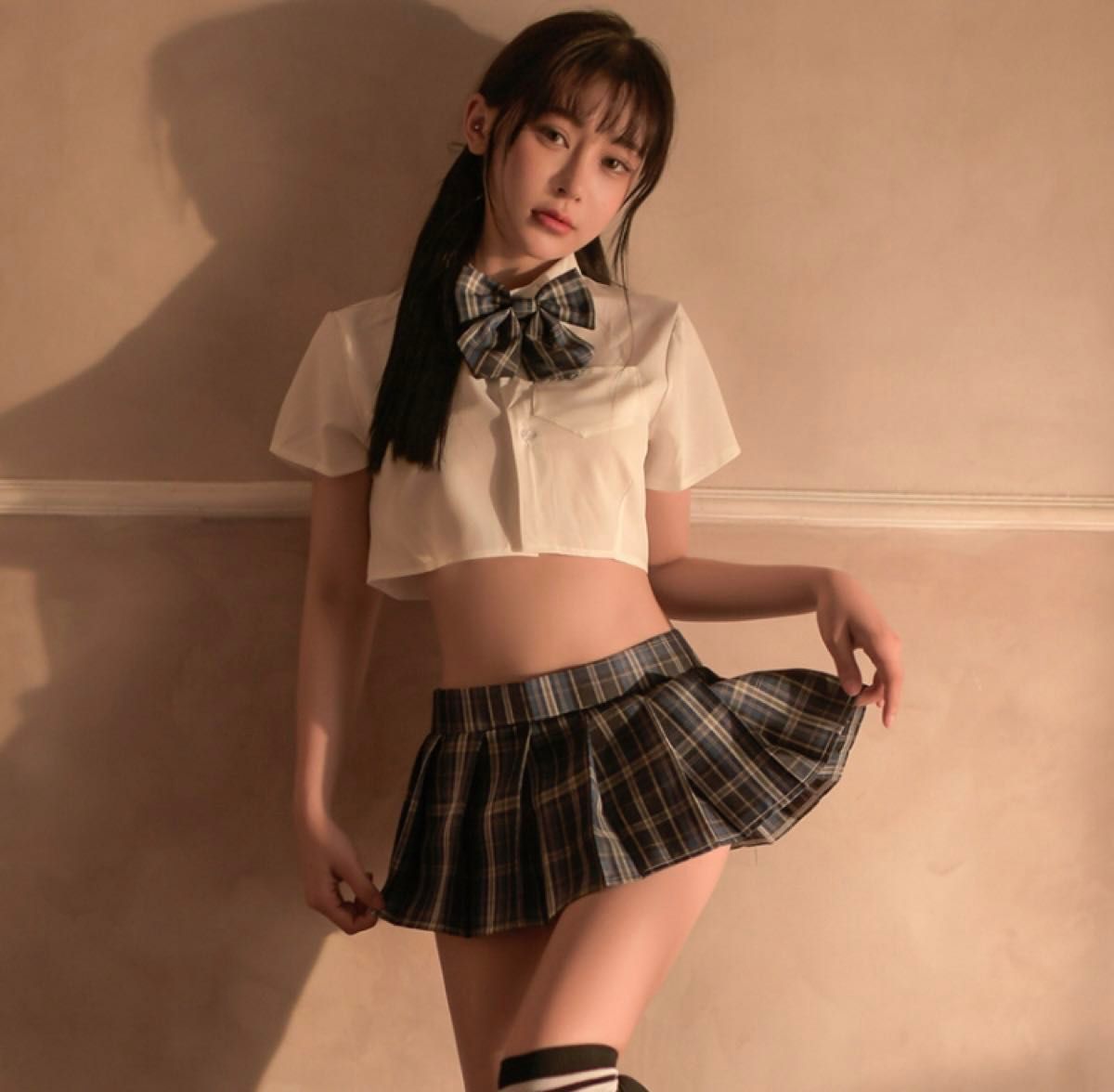 コスプレ 制服 ピンク チェック チェック柄  セーラー服 ブレザー 学生服 女子高生 かわいい セクシー ミニスカート りぼん