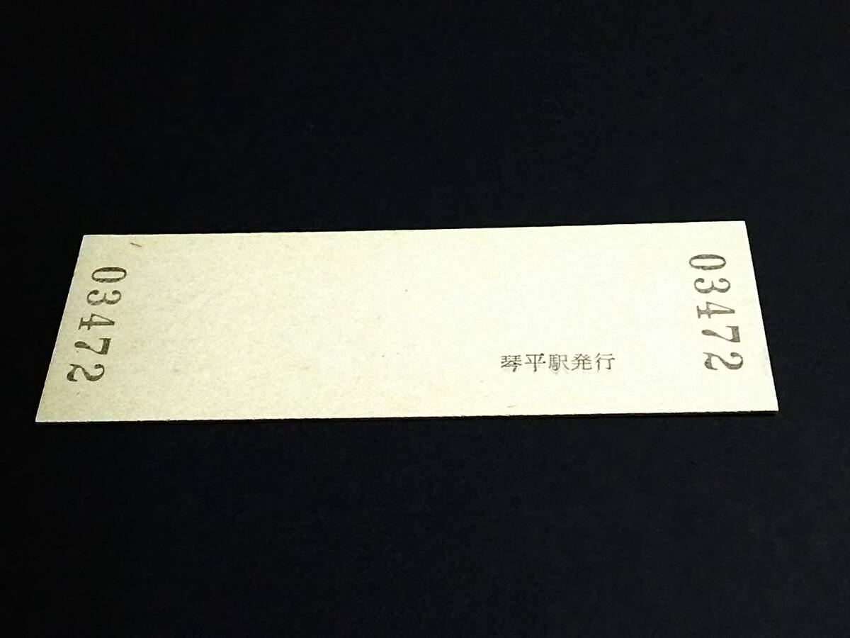 【JR[四] 普通入場券 140(D型)】 琴平駅（土讃線） H1.4.29の画像2