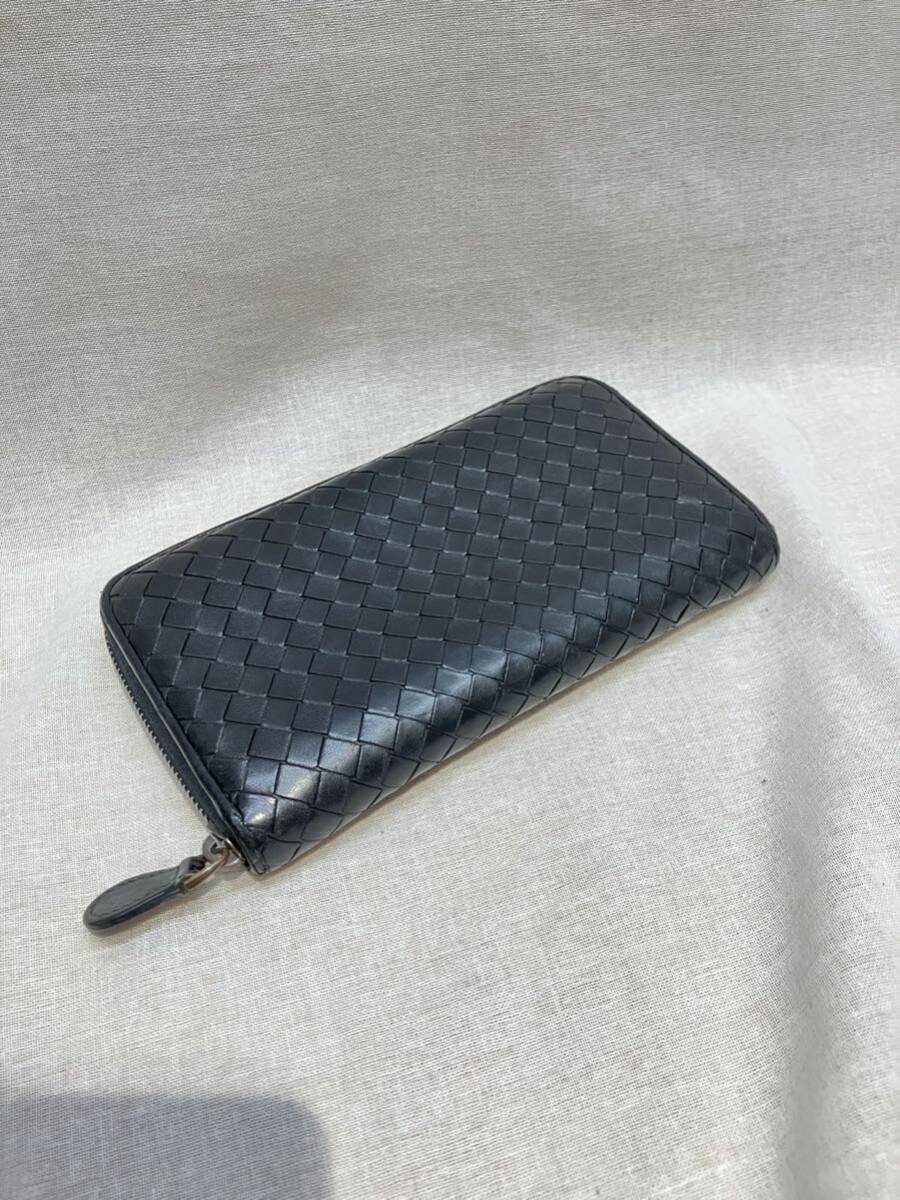 BOTTEGA VENETA ボッテガヴェネタ イントレチャート 財布 ブラック 黒 レザー ラウンドジップ 男女兼用 ☆1円～☆ ■B-093725■_画像3