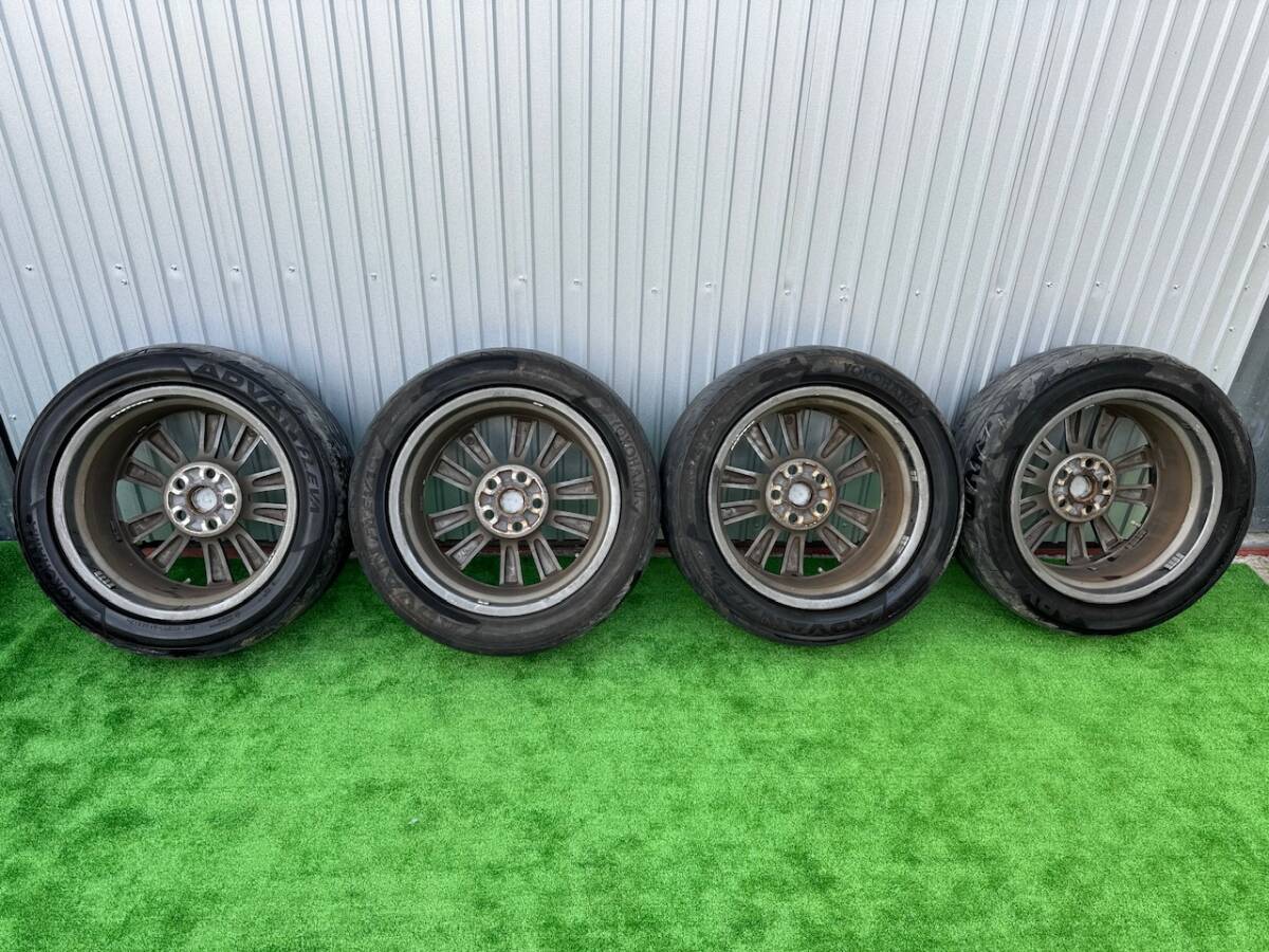 レクサス LS 40系 後期 純正ホイール タイヤ 18インチ 4本 純正 235/50R18 18X71/2J LS460 LS600h 5H PCD120 ホイール 。。