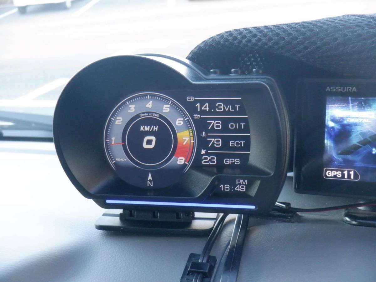 P6 ヘッドアップディスプレイ スピードメーター OBD2+GPSモード タコメーター 故障診断 ECUのデータを読み取る 表示改良 警告機能付きの画像6