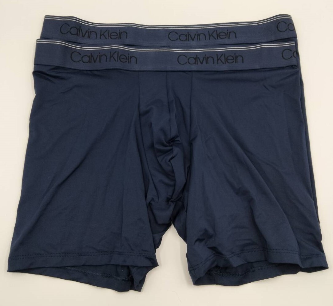 【Mサイズ】Calvin Klein(カルバンクライン) ボクサーパンツ ネイビー 2枚セット メンズボクサーパンツ 男性下着 NB2570