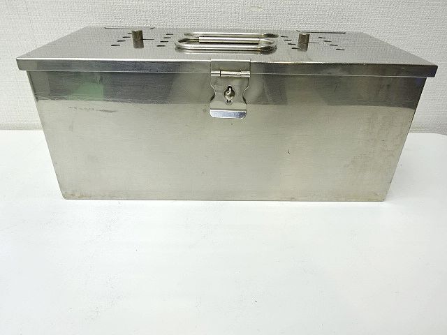 ③ステンレス 角型カスト 滅菌 消毒 脱脂綿 小物入れ 衛生用品 角型 中古 医療_画像2