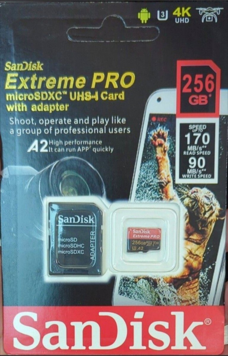 マイクロSDカード Extreme Pro 256GB 新品 の画像2