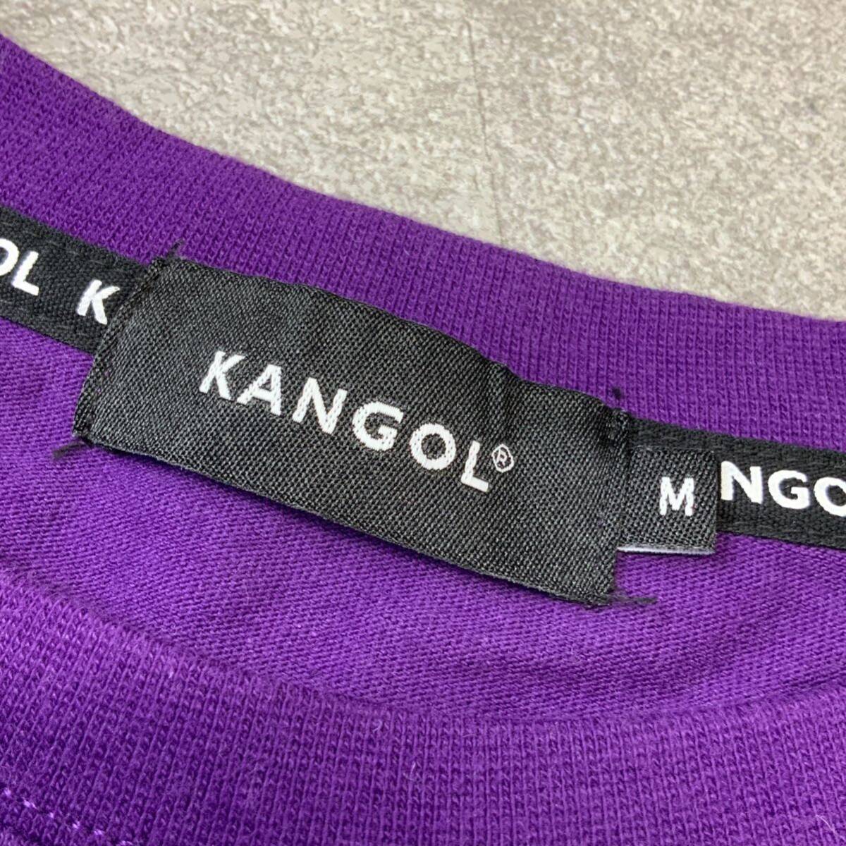 美品 KANGOL カンゴール ビッグロゴ オーバーシルエット ロンt ロングスリーブ ユニセックス パープル_画像7