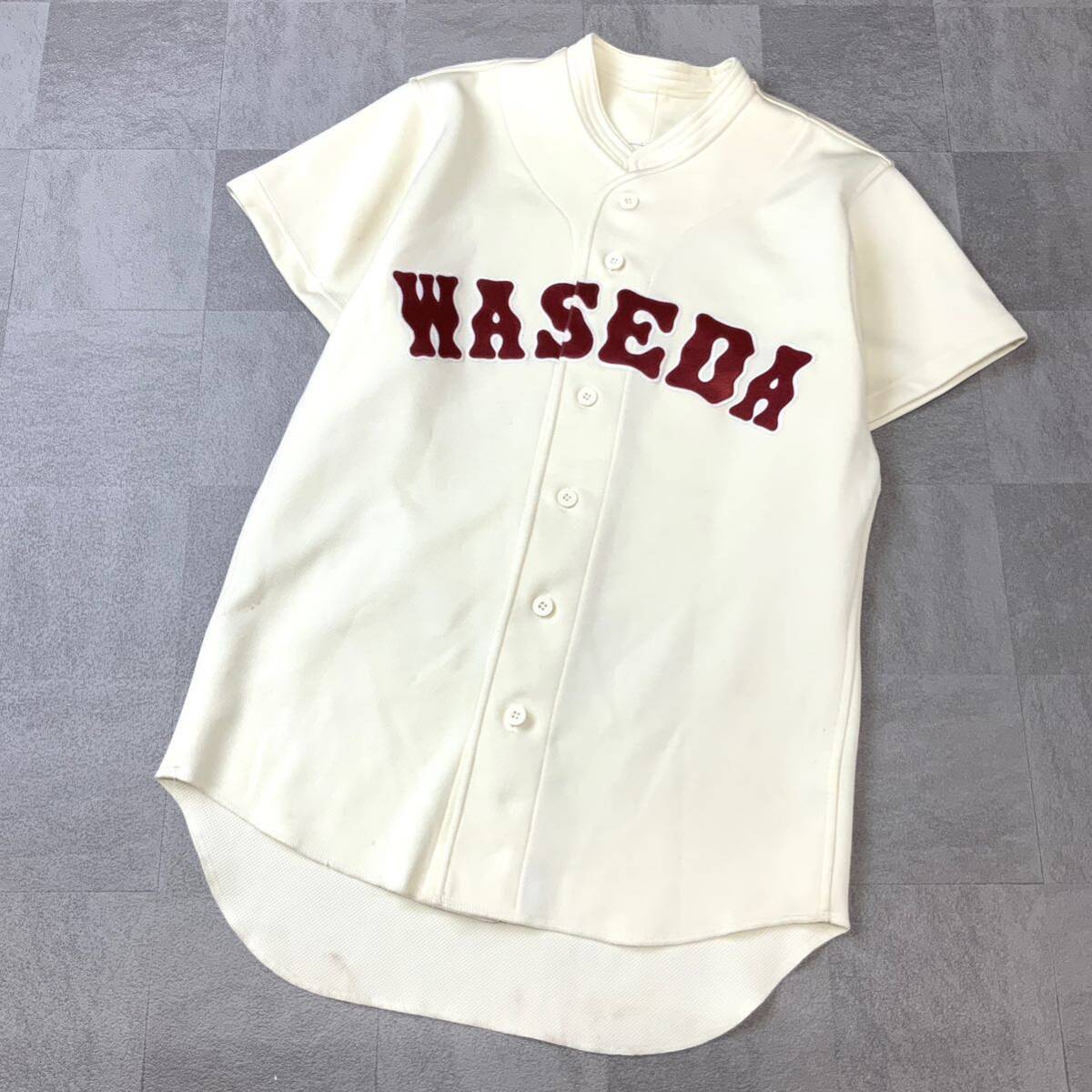 良品 早稲田大学 野球部 ユニフォームシャツ メンズ Mサイズ 良品 早稲田大学 野球部 ユニフォームシャツ メンズ Mサイズ