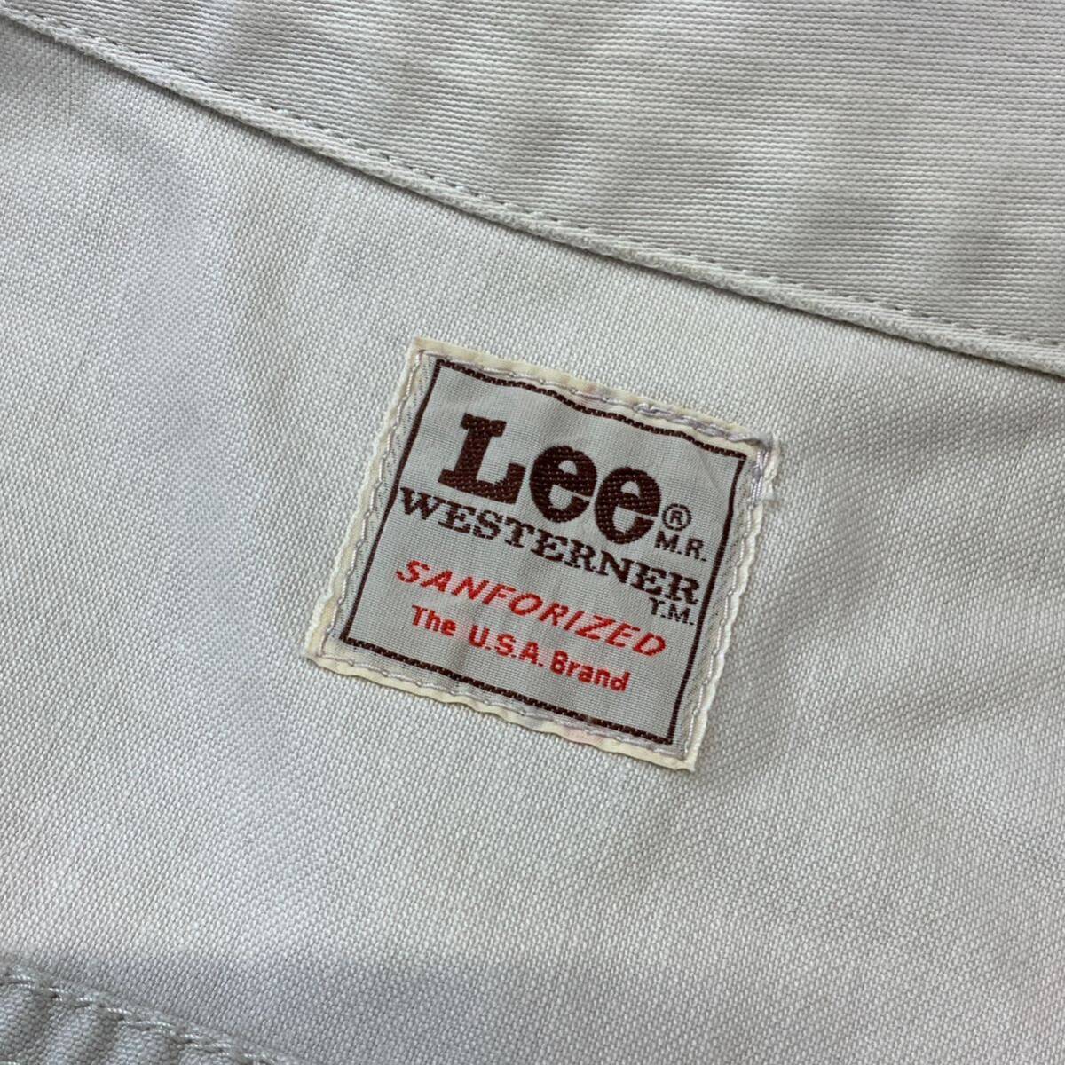 90‘s Lee リー デニムジャケット ライトグレー オフホワイト メンズ M相当 ジージャンの画像7