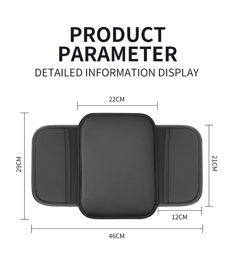 ジャガー　黒　車用多機能手すりクッション 高品質車用アームレストカバー 汎用 車肘置き 車用小物入れ収納 _画像8