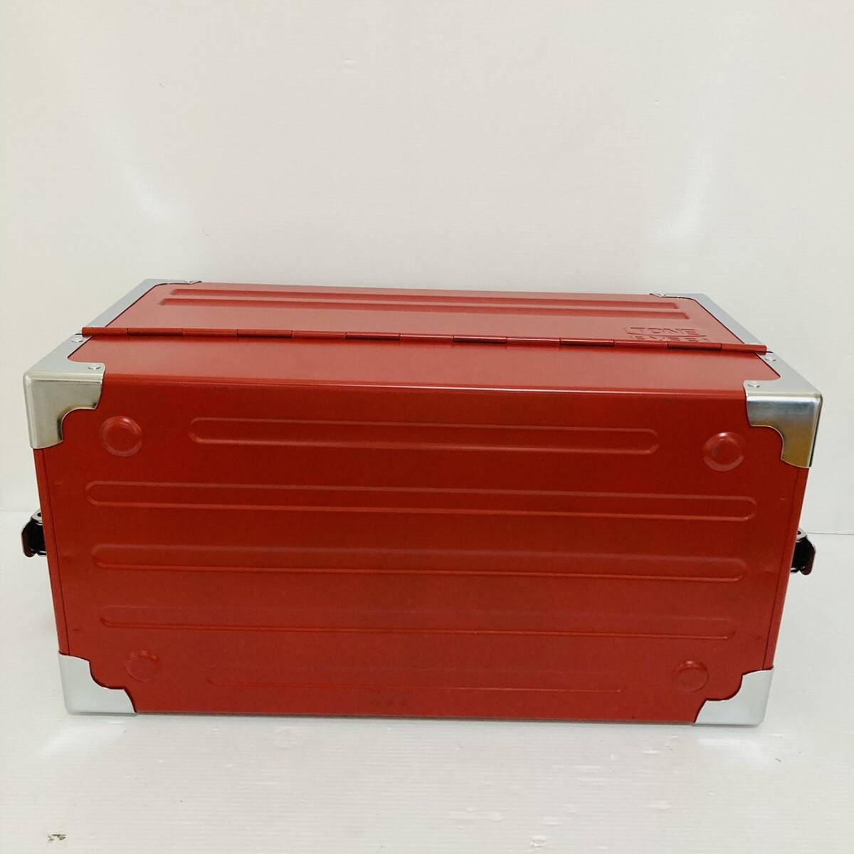 即決送料無料!!未使用品 TONE トネ BX331 赤 RED レッド 3段両開き ツールケース 工具箱 道具箱 携行型/Y043-18の画像4