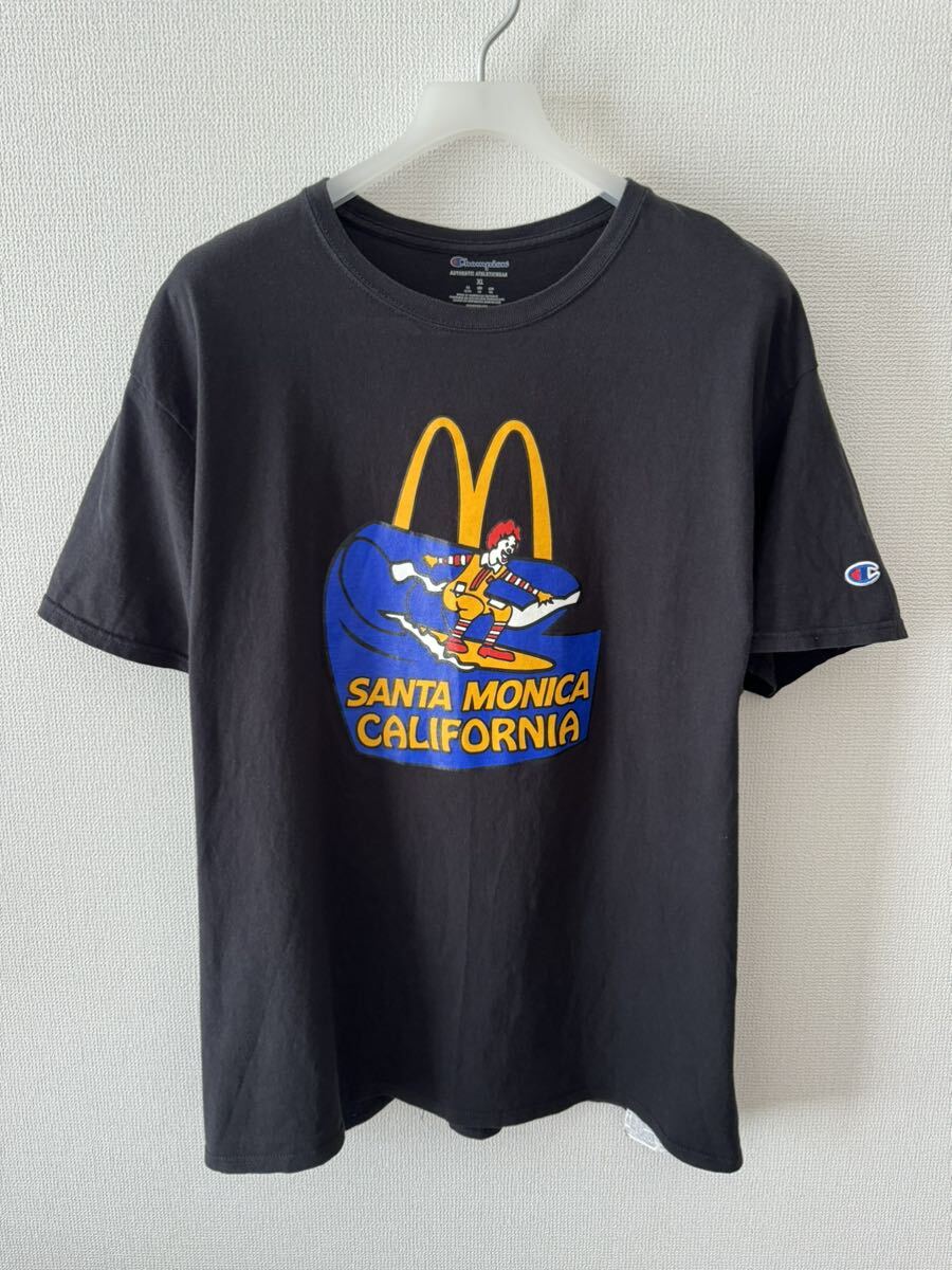 USアメリカ海外限定Champion×McDonald Santa Monica California T-SHIRTS チャンピオン×マクドナルドサンタモニカカリフォルニアTシャツの画像1