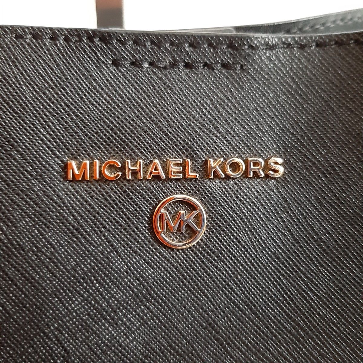 マイケルコース　トートバッグ　大容量　A4可能　ブラック レザー MICHAEL KORS