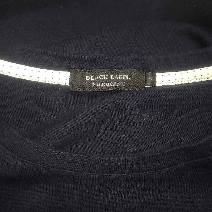 BURBERRY BLACK LABEL ロンT 4 紺 ワンポイント バーバリーブラックレーベル 三陽商会 ロング Tシャツ 長袖Tシャツ_画像3