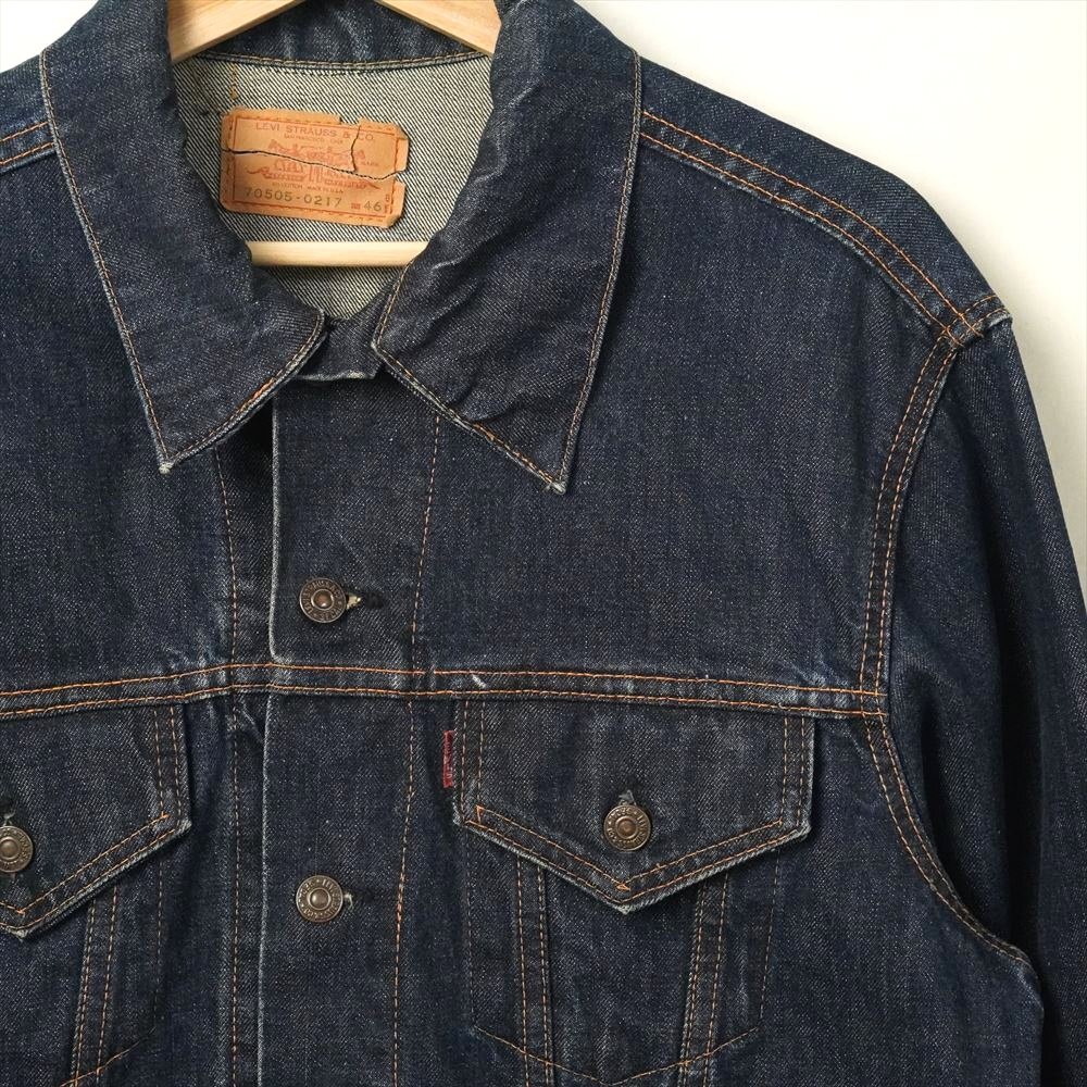 60s70s ビンテージ Levis リーバイス 70505 ビッグE デニム Gジャン 4TH 46 ビッグサイズ_画像1