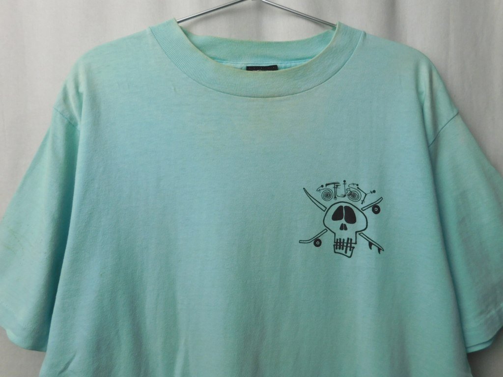 70s80s90s ビンテージ Stussy ステューシー Tシャツ スカル ブサイクスカル ブサイクドクロ サックス_画像4