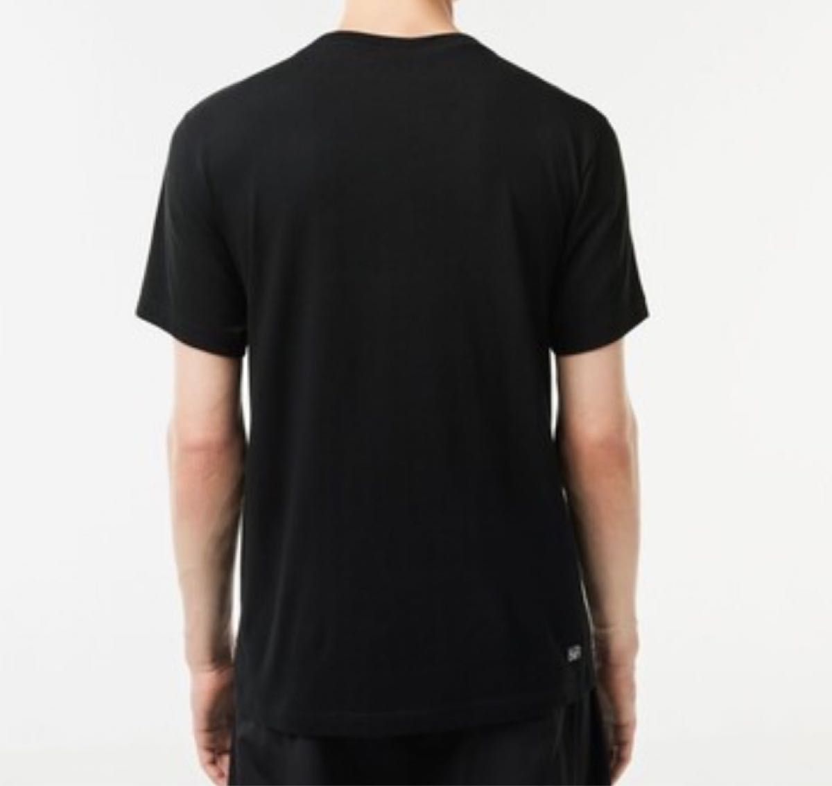 新品　ラコステ 『コラージュワニロゴクルーネックTシャツ』　ブラック　サイズ3（Mサイズ） 送料無料　