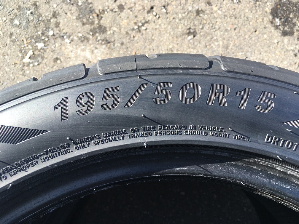 2023年製ROADX RT01 195/50R15【コスパ最高ハイグリップタイヤ♪送料込2本セット♪】ドリフトに最適！AE86ロードスター旧車の画像4