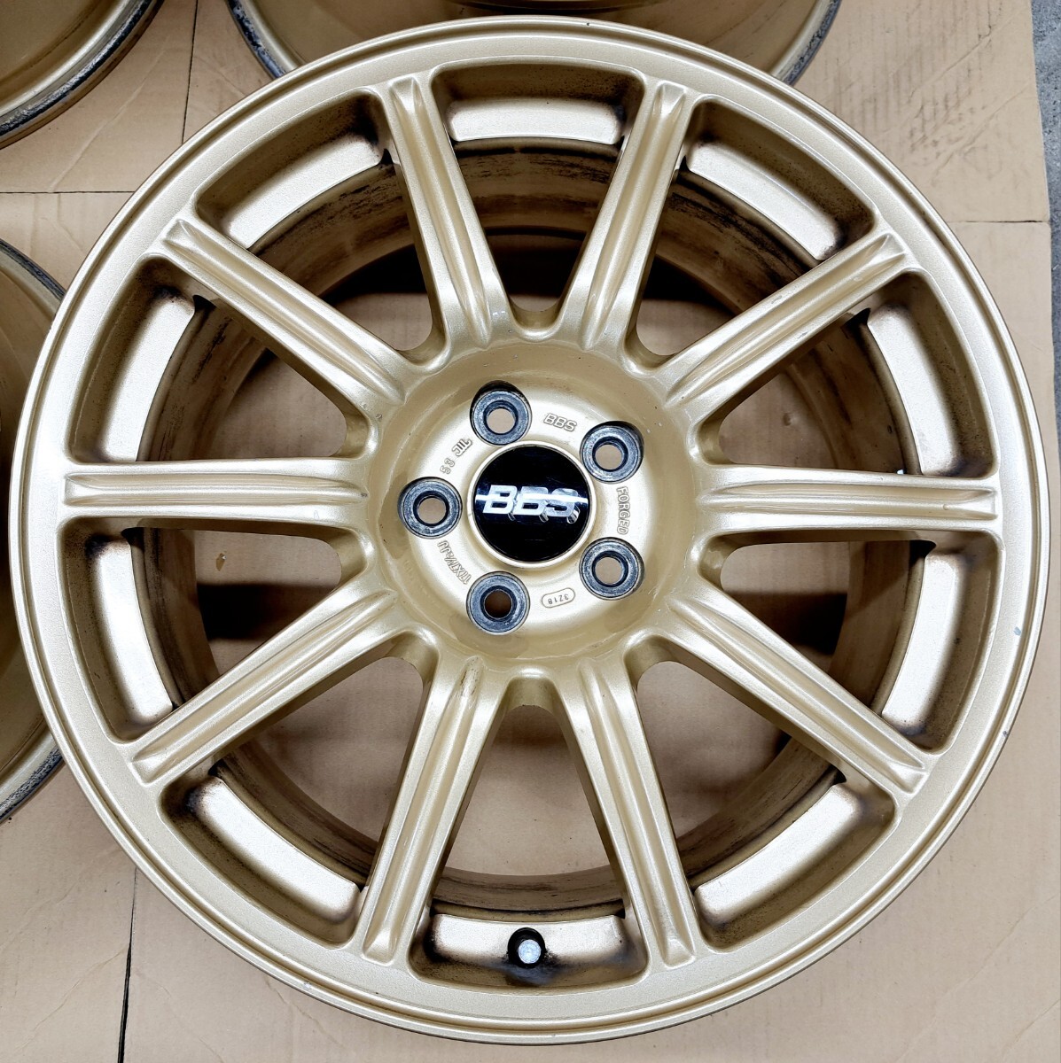 スバル インプレッサ WRX STI 純正 BBS ホイール 4本 レガシィ BRZ インプレッサ フォレスター 鍛造 7.5J PCD100 希少 モノブロック GDBの画像2