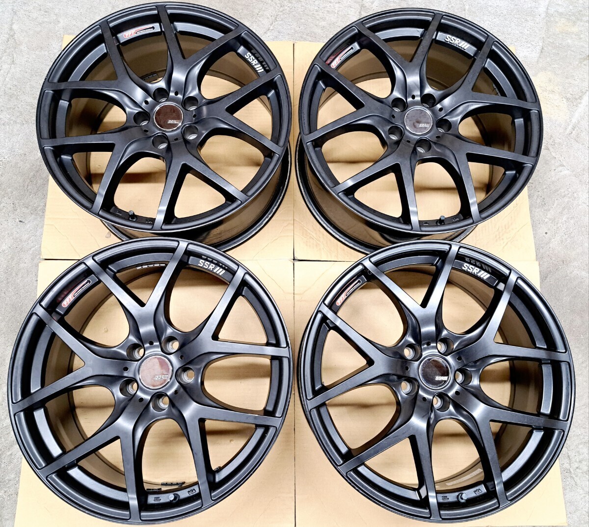 【美品】タナベ SSR GTV03 ホイール 4本 19インチ 8.5J 114.3 スバル WRX STI S4 GRヤリス ランエボ ブレンボ クラウン アルファード_画像1