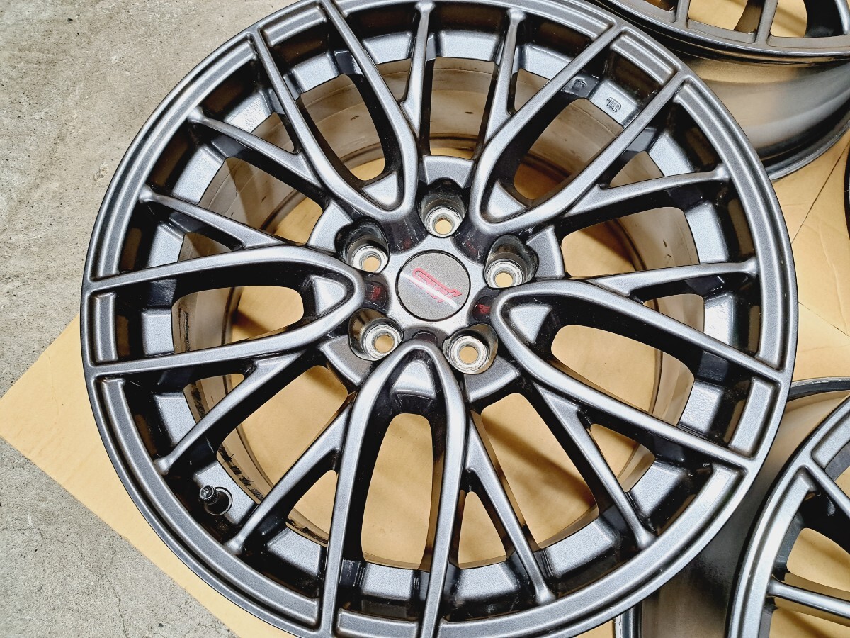 【美品】スバル WRX STI 純正 18インチ 8.5J ホイール 4本 ブレンボ レヴォーグ レイバック フォレスター GVB VAB GRB GVF GDB 114.3 