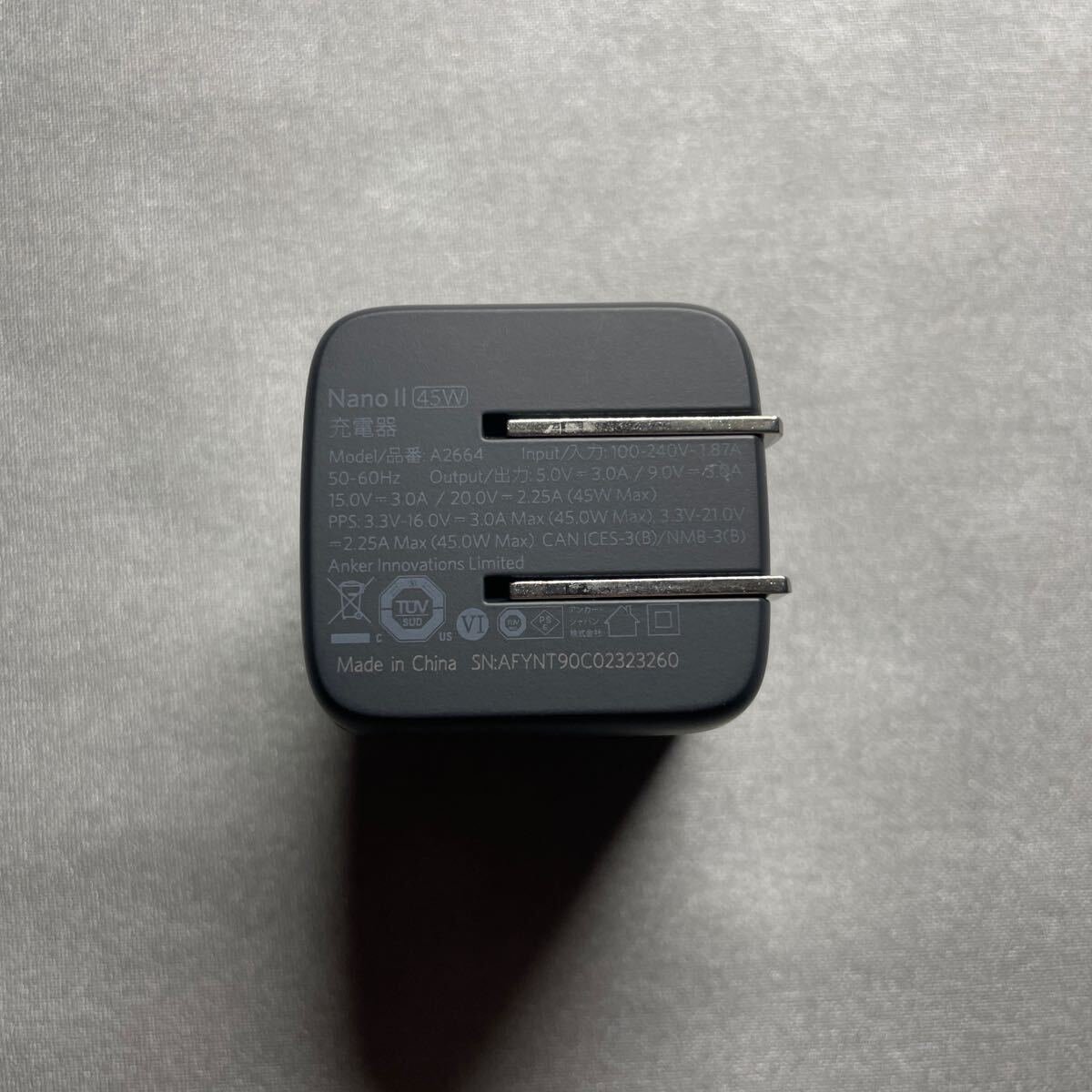 Anker Nano II Type-C 充電器 USB USB-C 45W_画像3