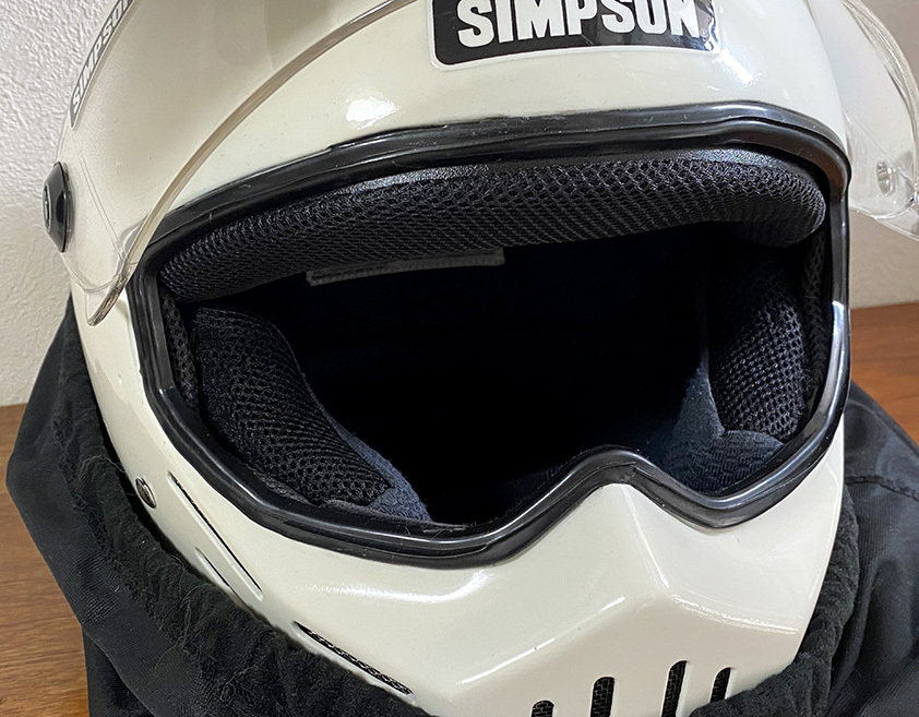 シンプソン M30 バイク用フルフェイスヘルメット 中古 リペイント品 SIMPSON MODEL 30 L - XLサイズの画像10