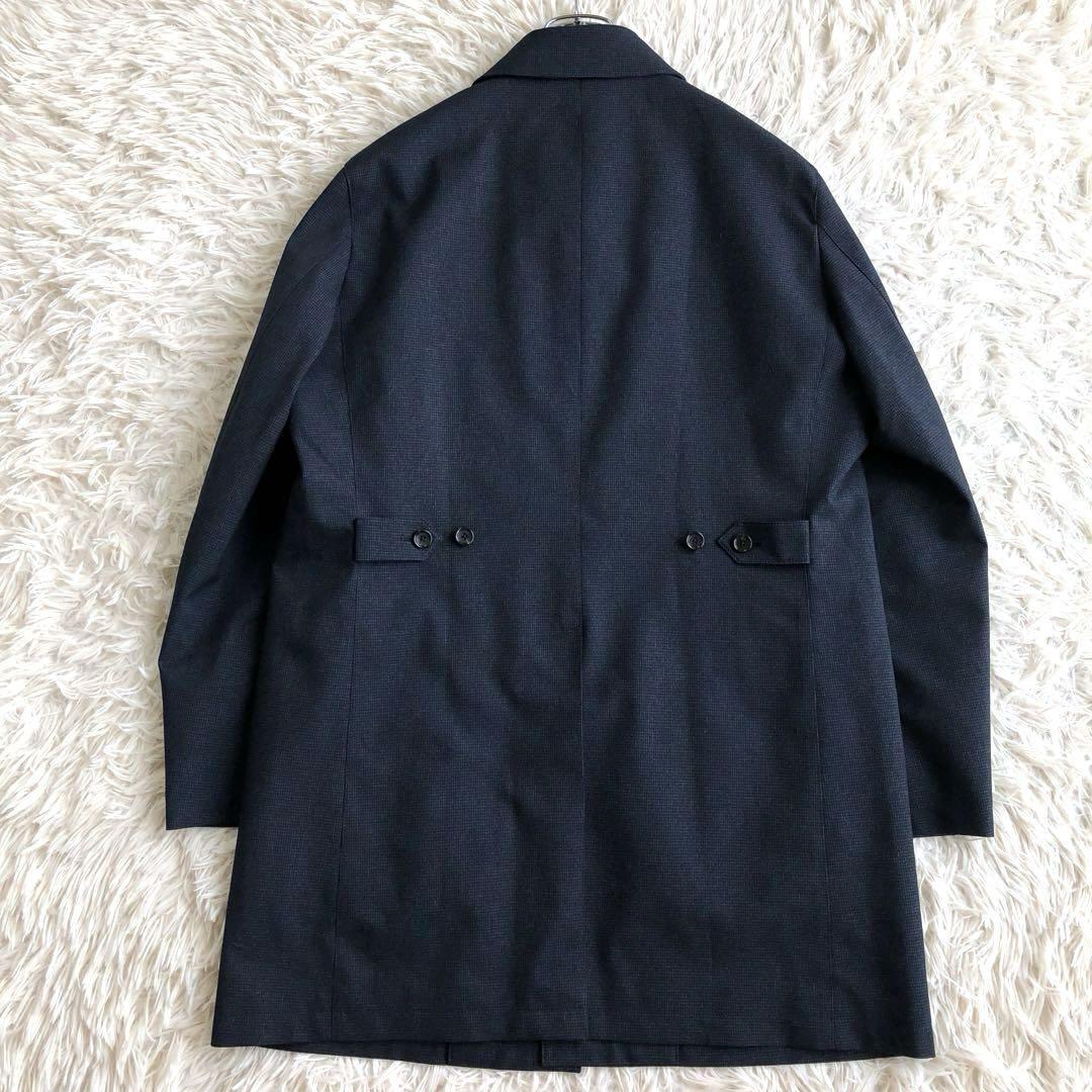  United Arrows [ unused class XL is . water nylon ]UNITED ARROWS spring coat turn-down collar coat navy navy blue 2way water-repellent thousand bird 